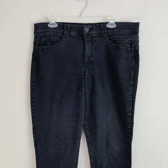 Democracy Pants "Ab"Solution Black Stretch Skinny Jeans Womens Size 16 Classic - Picture 4 of 9